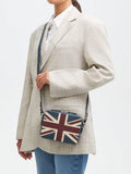 Aspinal of London leather crossbody camera bag with Union Jack design - British product