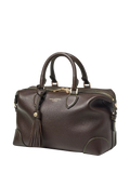 Aspinal of London dark brown pebble leather midi bag (British brand)