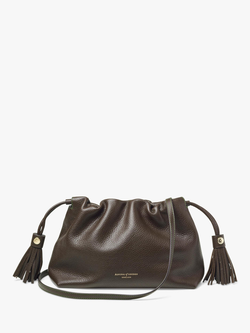 Aspinal of London Soho pebble leather large crossbody pouch - British product