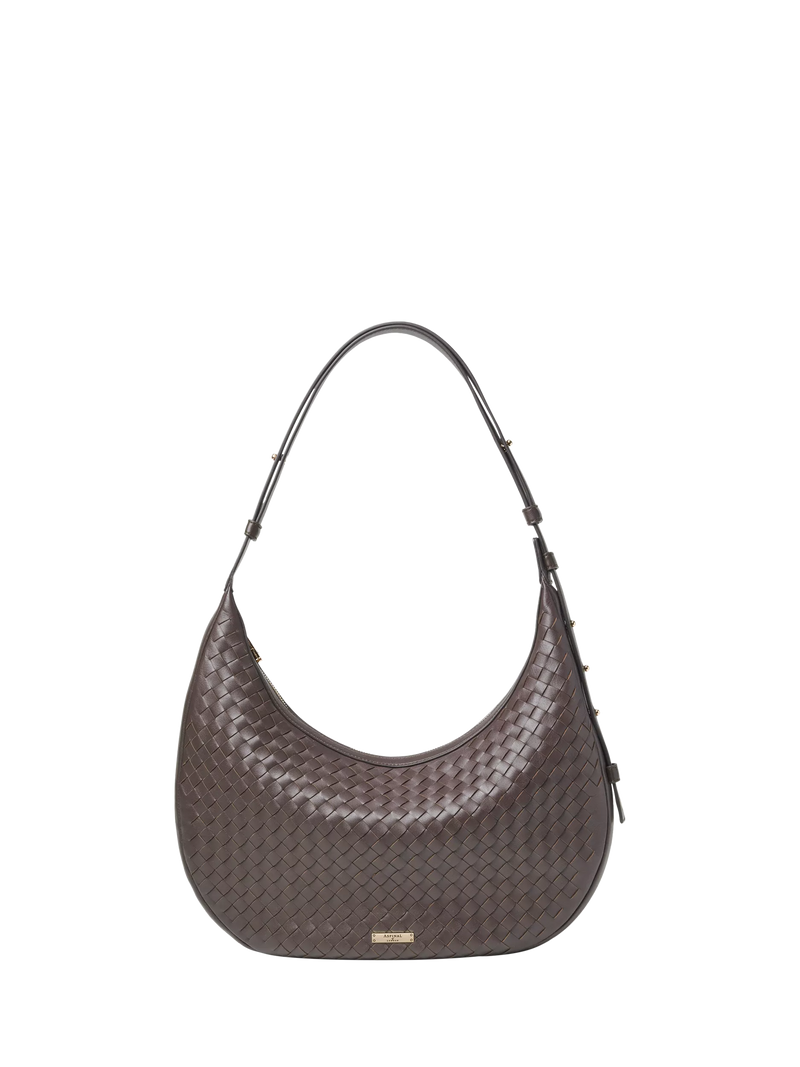 Aspinal of London Hudson handbag in chocolate leather (British brand)