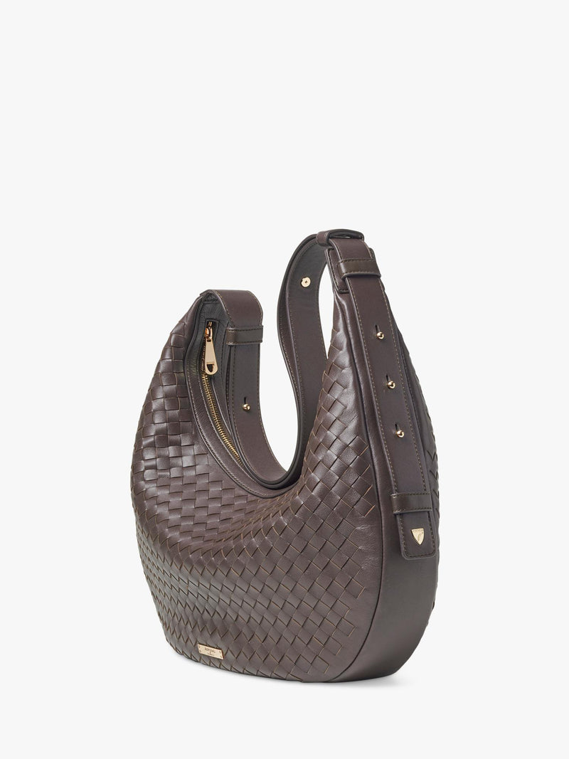 Aspinal of London Hudson handbag in chocolate leather (British brand)