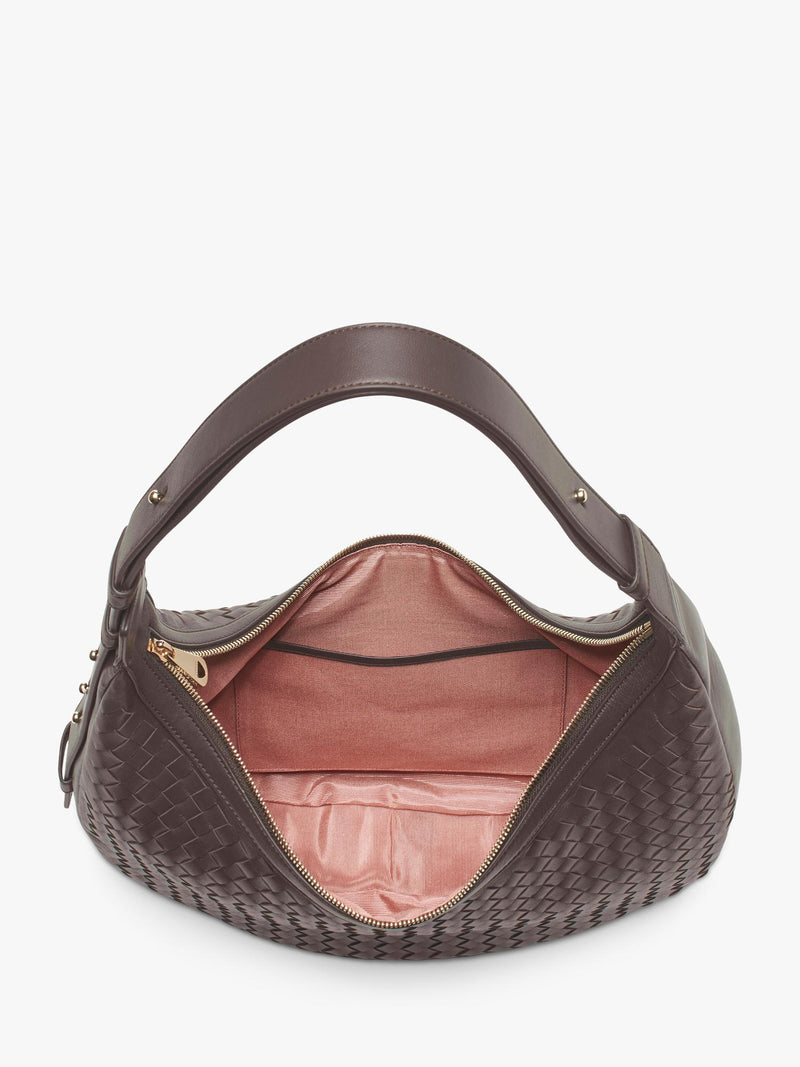 Aspinal of London Hudson handbag in chocolate leather (British brand)