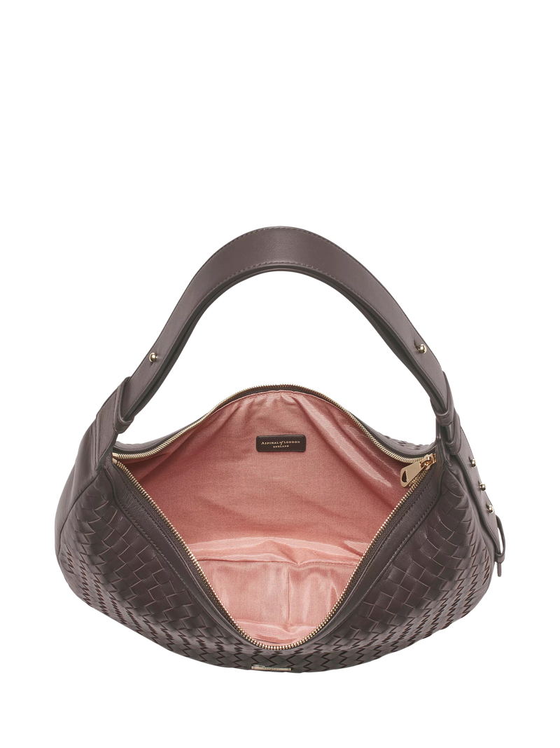 Aspinal of London Hudson handbag in chocolate leather (British brand)