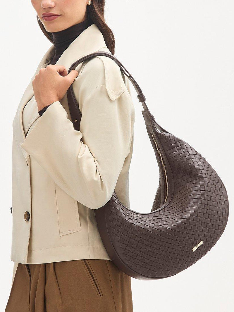 Aspinal of London Hudson handbag in chocolate leather (British brand)