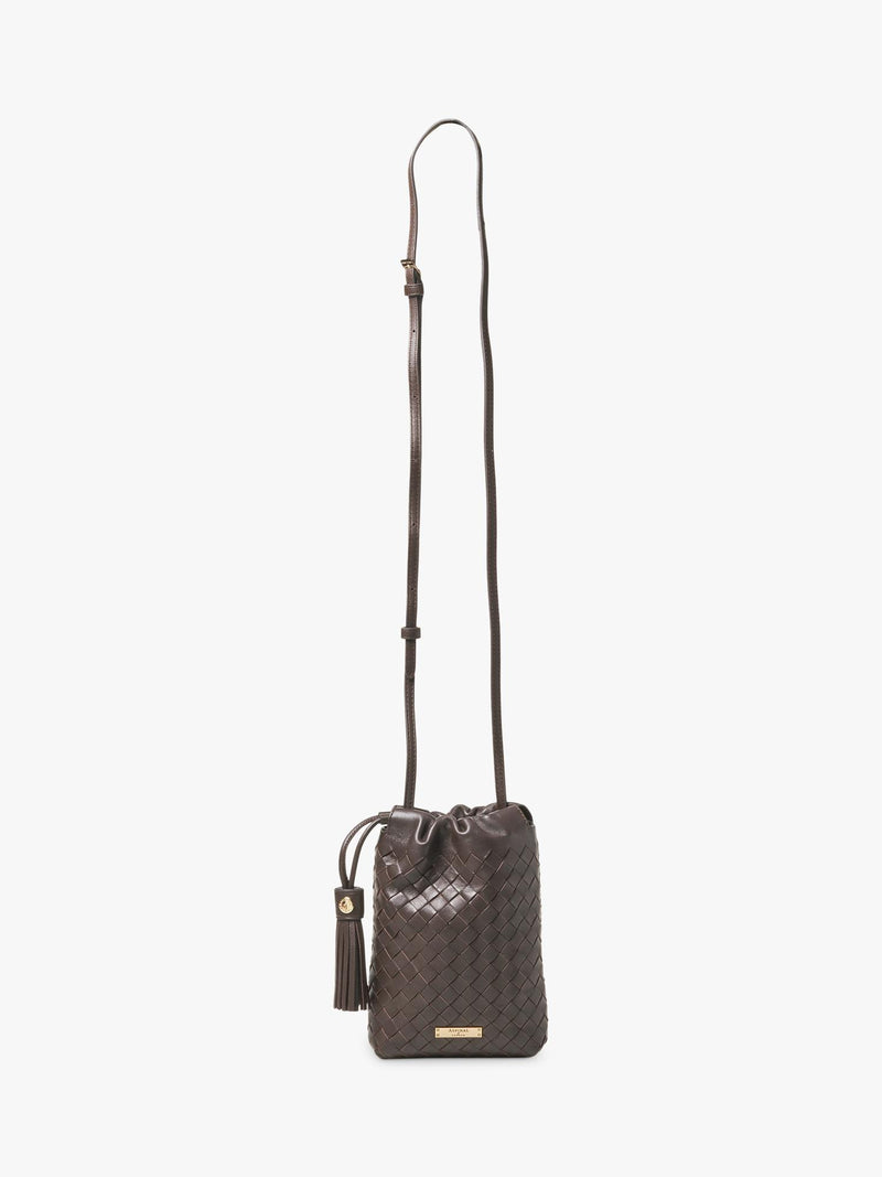 Aspinal of London crossbody pouch bag chocolate, UK version