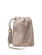 John Lewis Aspinal of London Soho Slot Weave Crossbody Pouch, Taupe- Buy online at McGrocer