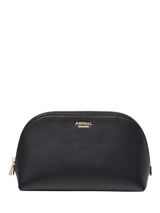 John Lewis Aspinal of London Leather Classic Makeup Cosmetic Case, Black- Buy online at McGrocer