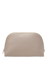 John Lewis Aspinal of London Taupe Leather Classic Toiletry Bag- Buy online at McGrocer