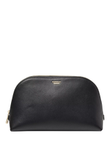 John Lewis Aspinal of London Leather Classic Toiletry Cosmetic Bag, Black- Buy online at McGrocer