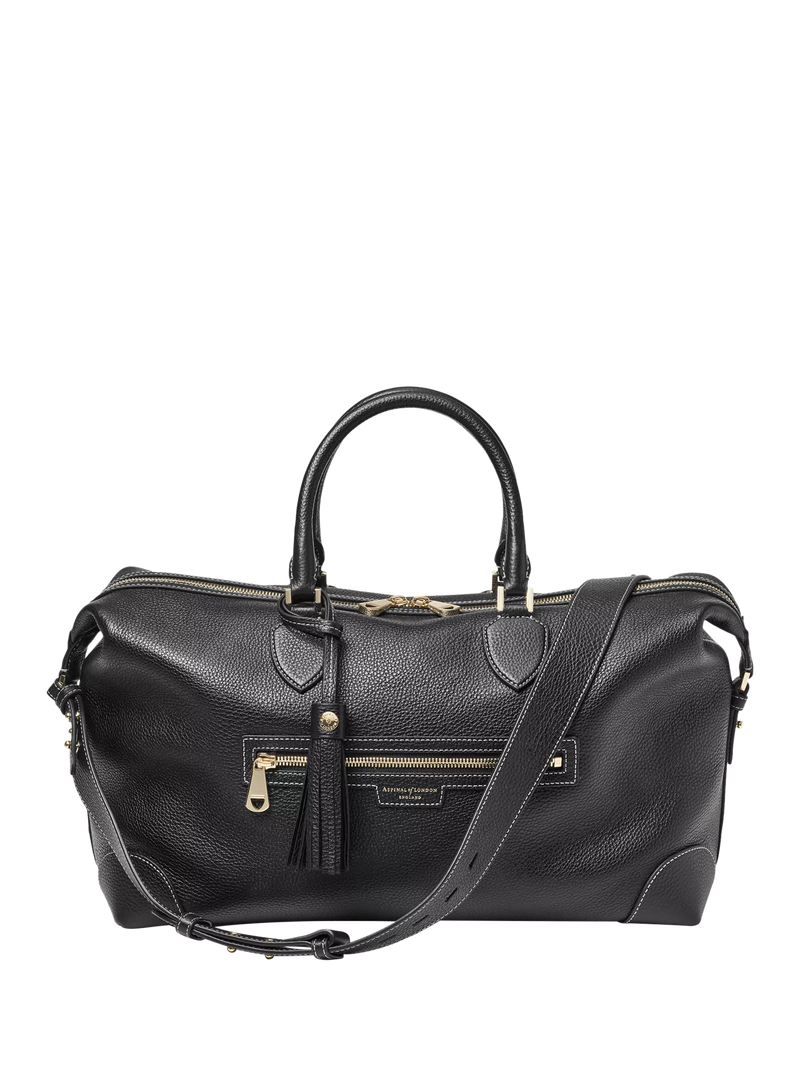 Aspinal of London Hudson bag in black pebble leather, UK version