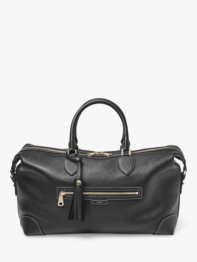 Aspinal of London Hudson bag in black pebble leather, UK version