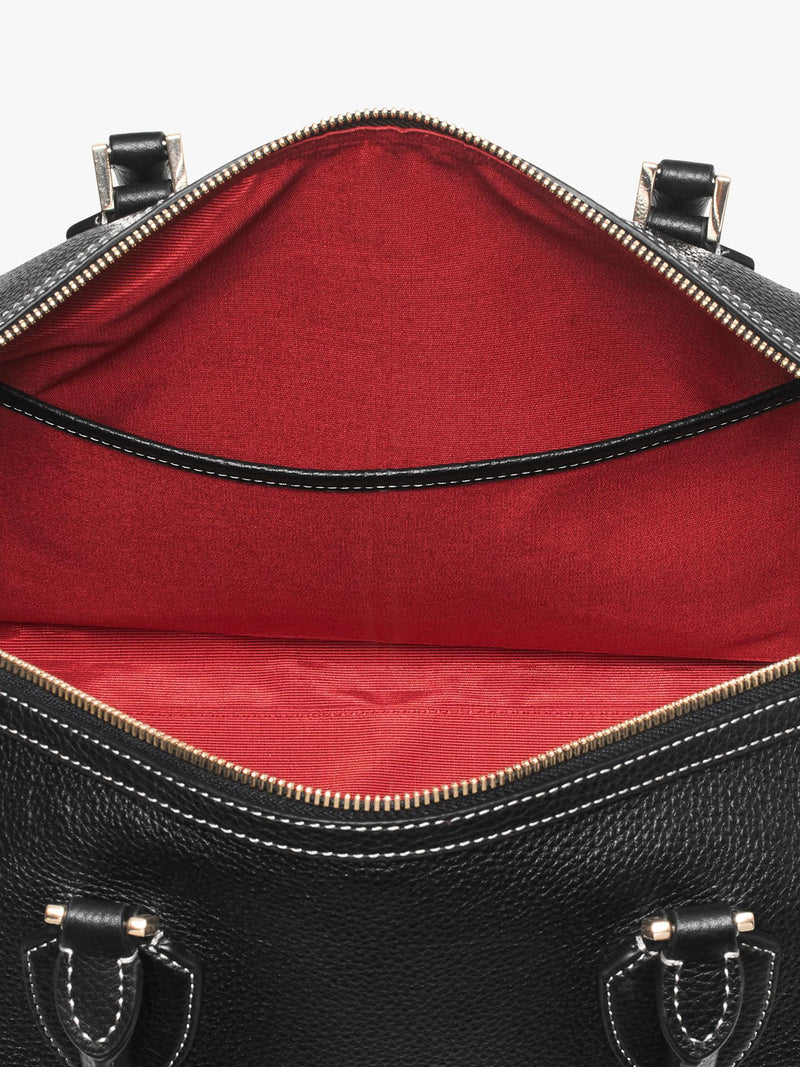 Aspinal of London Hudson bag in black pebble leather, UK version