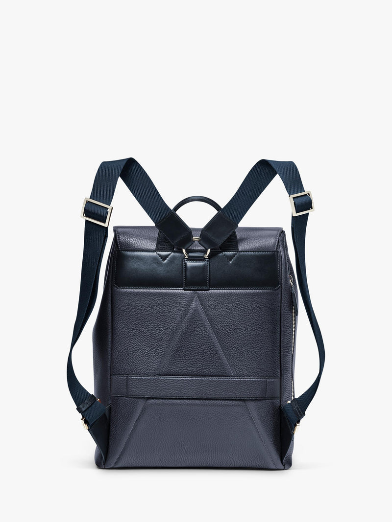 Aspinal of London Reporter Leather Backpack Navy, UK version