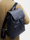 Aspinal of London Reporter Leather Backpack Navy, UK version