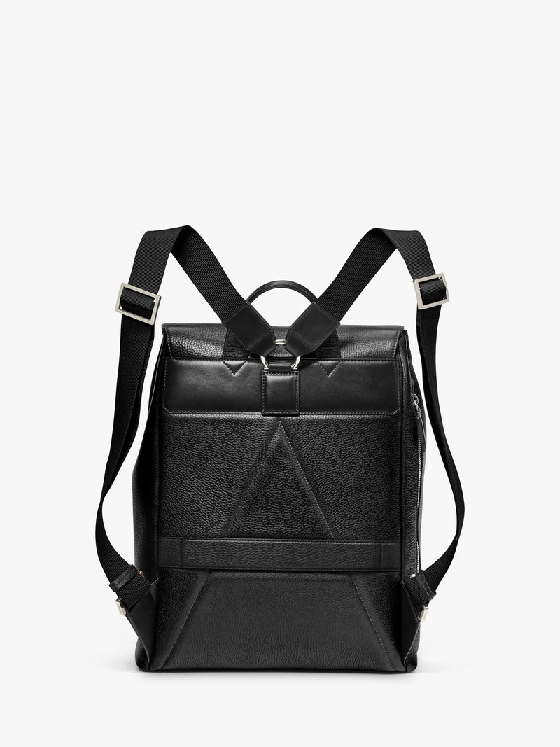 Aspinal of London Reporter leather backpack black, imported from the UK