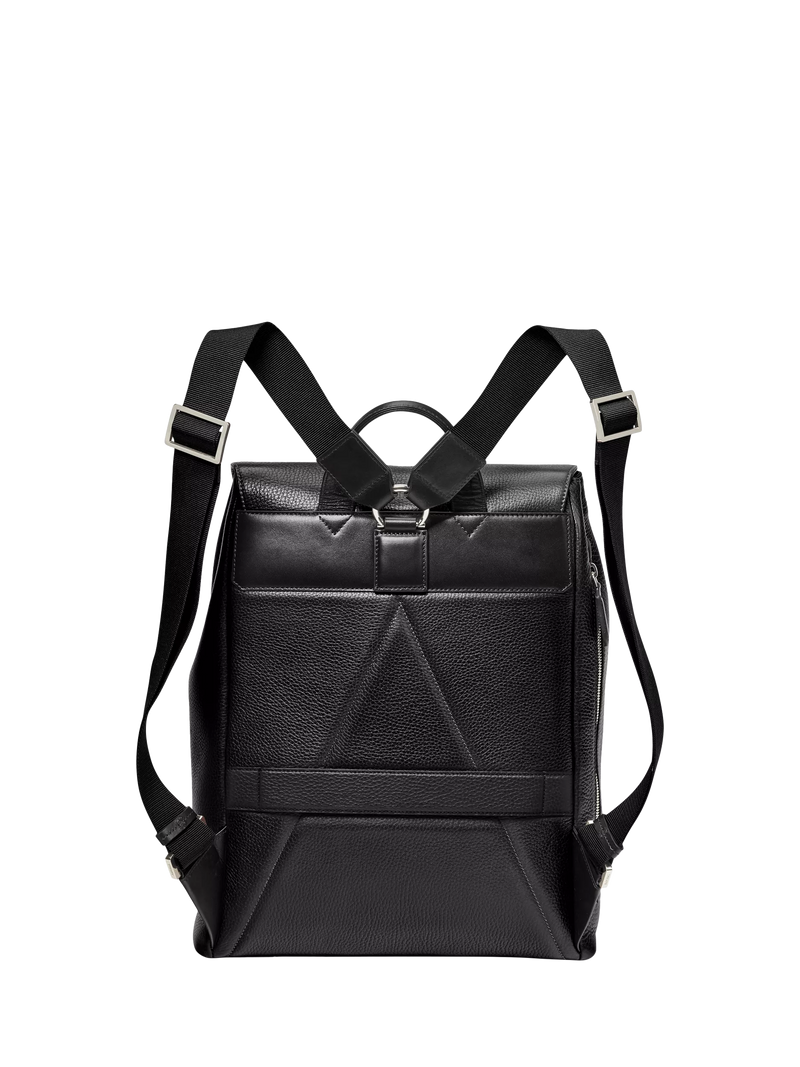 Aspinal of London Reporter leather backpack black, imported from the UK