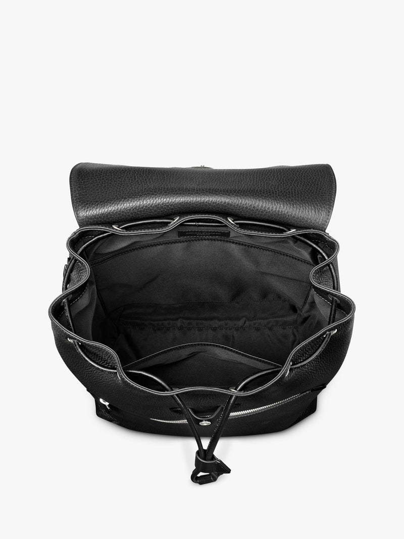 Aspinal of London Reporter leather backpack black, imported from the UK