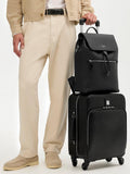 Aspinal of London Reporter leather backpack black, imported from the UK
