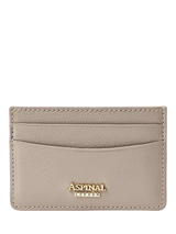 John Lewis Aspinal of London Leather Slim Credit Card Case, Taupe- Buy online at McGrocer