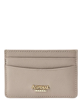 Aspinal of London leather slim credit card case taupe, UK version