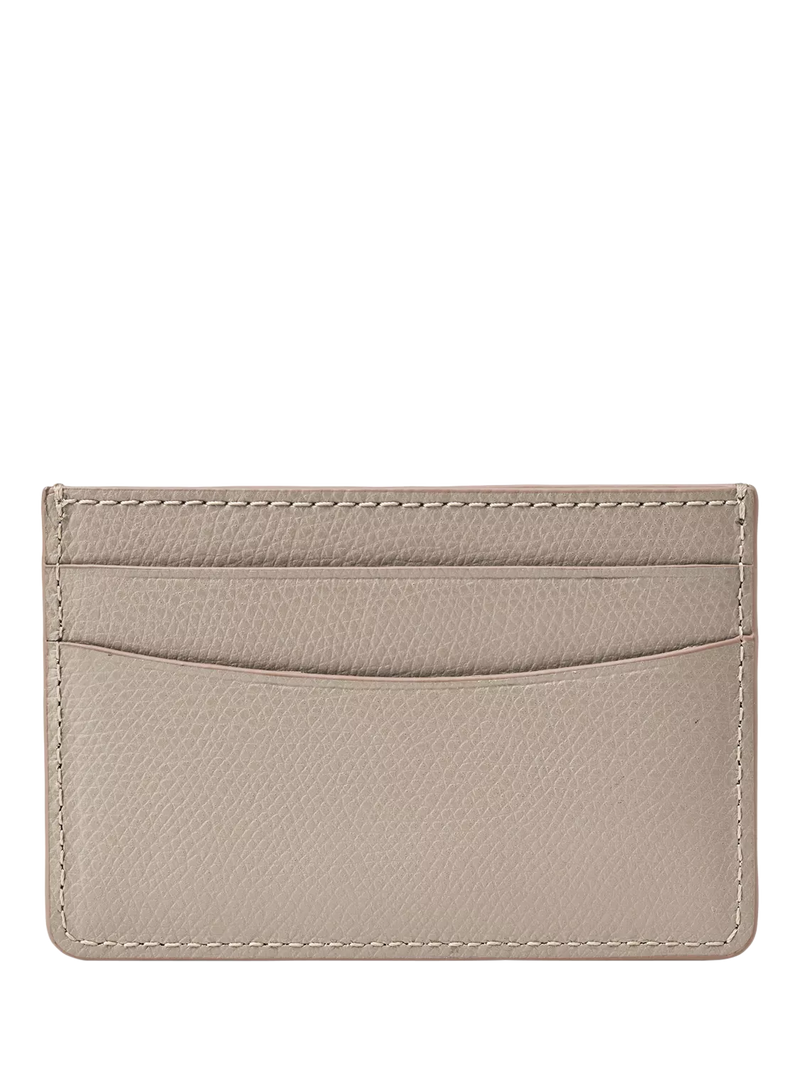Aspinal of London leather slim credit card case taupe, UK version