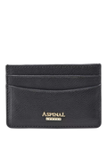 Aspinal of London leather slim credit card case black, imported from the UK
