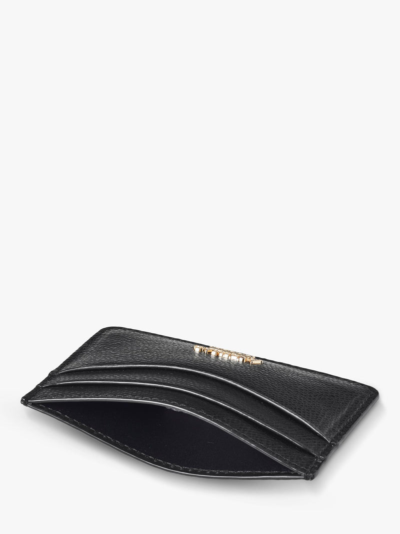 Aspinal of London leather slim credit card case black, imported from the UK