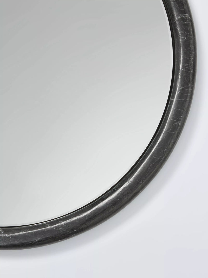 John Lewis Marble Round Wall Mirror, 50cm