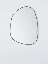 John Lewis John Lewis Scandi Large Pebble Metal Frame Wall Mirror, Black, 80 x 60cm- Buy online at McGrocer