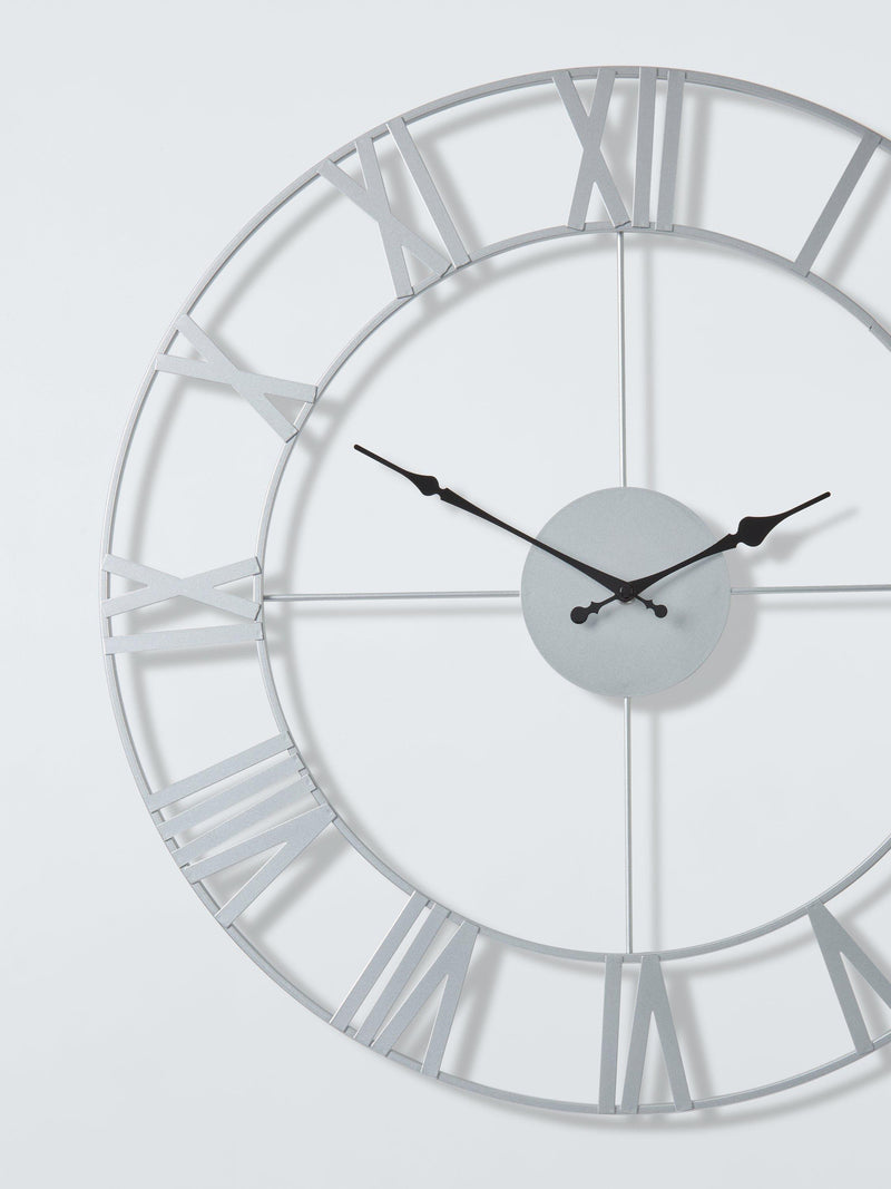 John Lewis 60cm skeleton wall clock Roman numerals (British brand)