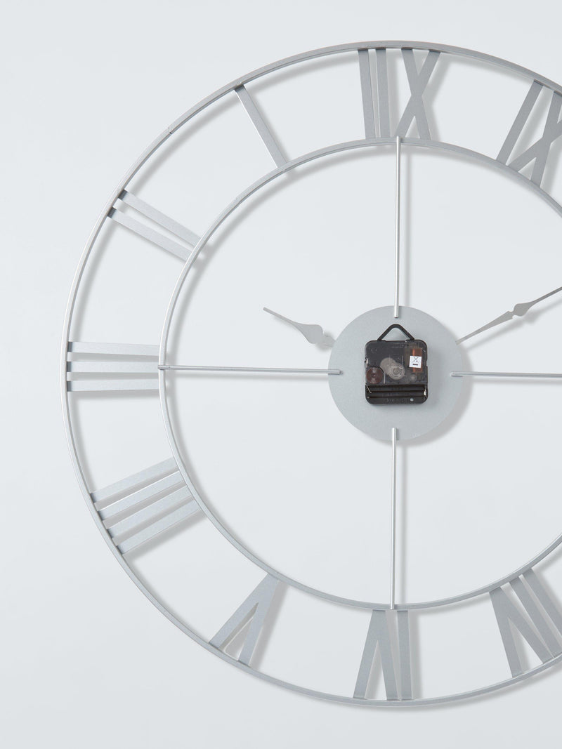 John Lewis 60cm skeleton wall clock Roman numerals (British brand)