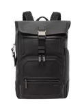 TUMI Osborn Roll Top Backpack in Espresso Brown Bombe, imported from the UK