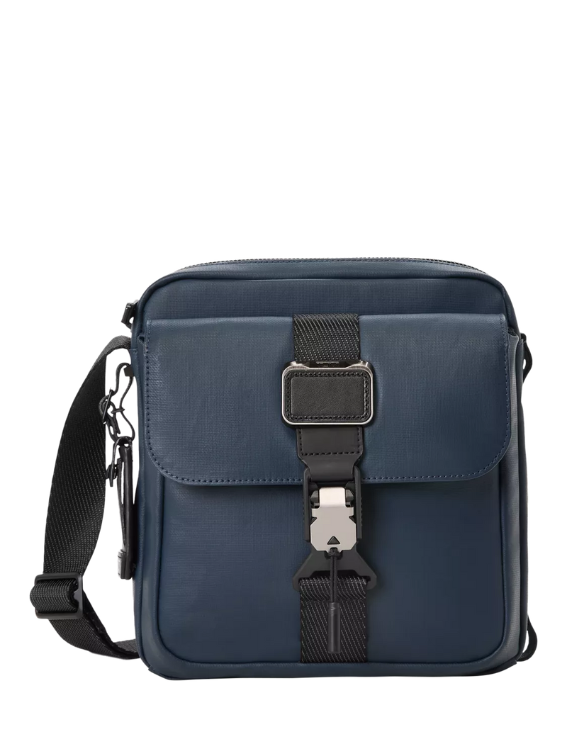 TUMI Junior crossbody bag navy coated canvas, UK version