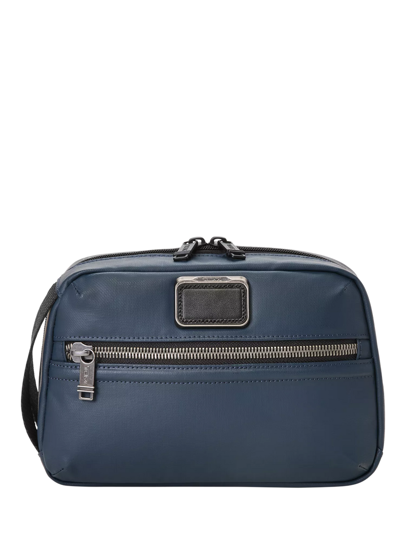 TUMI Response travel kit navy coated canvas (British brand)
