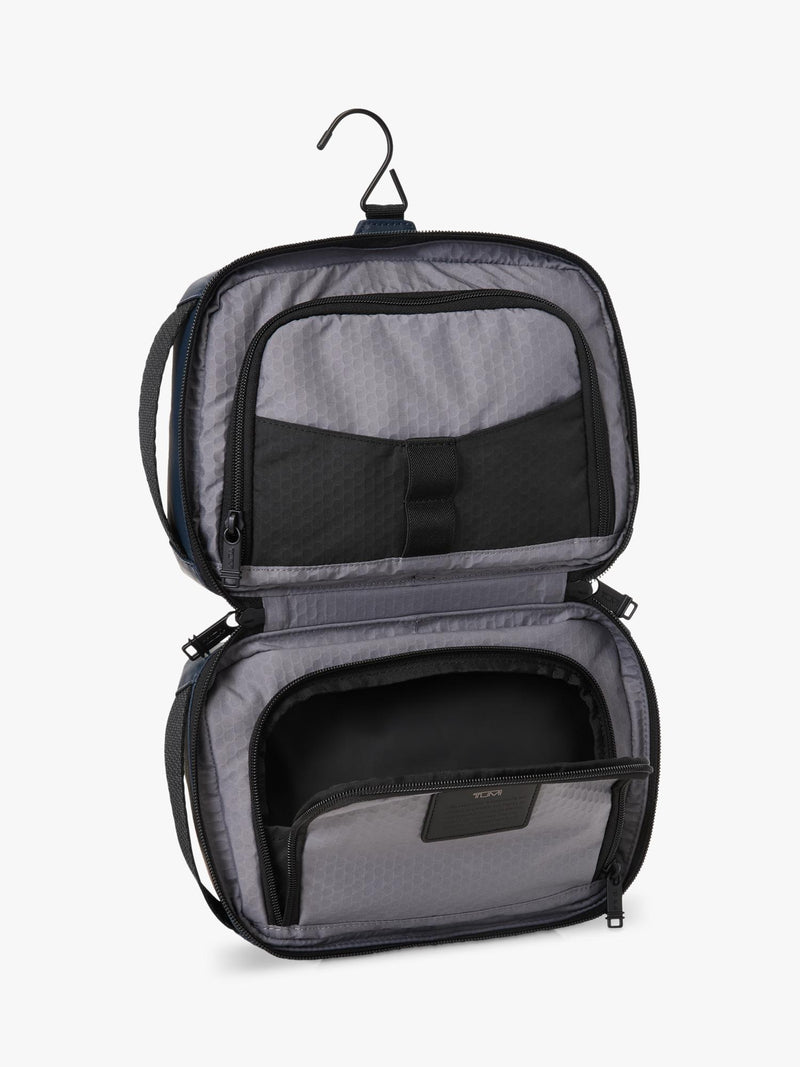 TUMI Response travel kit navy coated canvas (British brand)