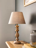 John Lewis Norma whitewashed mango wood lamp base, imported from the UK
