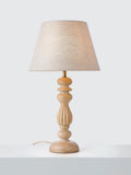 John Lewis Norma whitewashed mango wood lamp base, imported from the UK