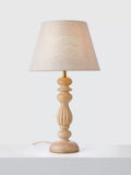 John Lewis Norma whitewashed mango wood lamp base, imported from the UK