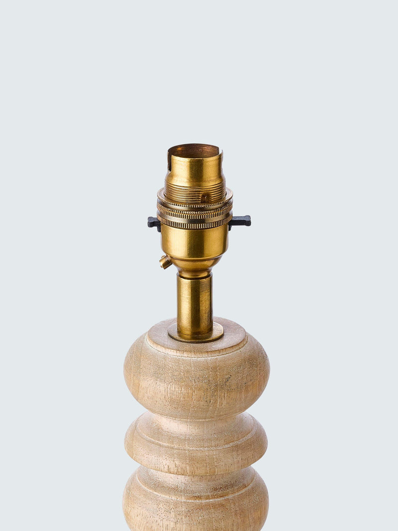 John Lewis Norma whitewashed mango wood lamp base, imported from the UK