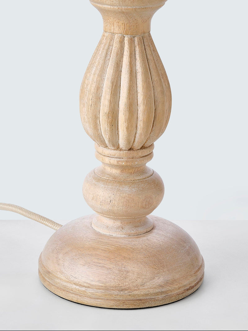 John Lewis Norma whitewashed mango wood lamp base, imported from the UK