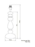 John Lewis Norma whitewashed mango wood lamp base, imported from the UK