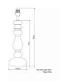 John Lewis Norma whitewashed mango wood lamp base, imported from the UK