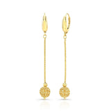 Costco UK 18ct Yellow Gold Dangle Ball Earrings- Buy online at McGrocer