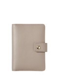 Aspinal of London leather duo passport cover taupe, imported from the UK