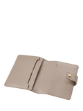 Aspinal of London leather duo passport cover taupe, imported from the UK