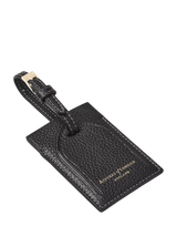 John Lewis Aspinal of London Hudson Leather Luggage Tag Black 18.10 x 6.30cm- Buy online at McGrocer
