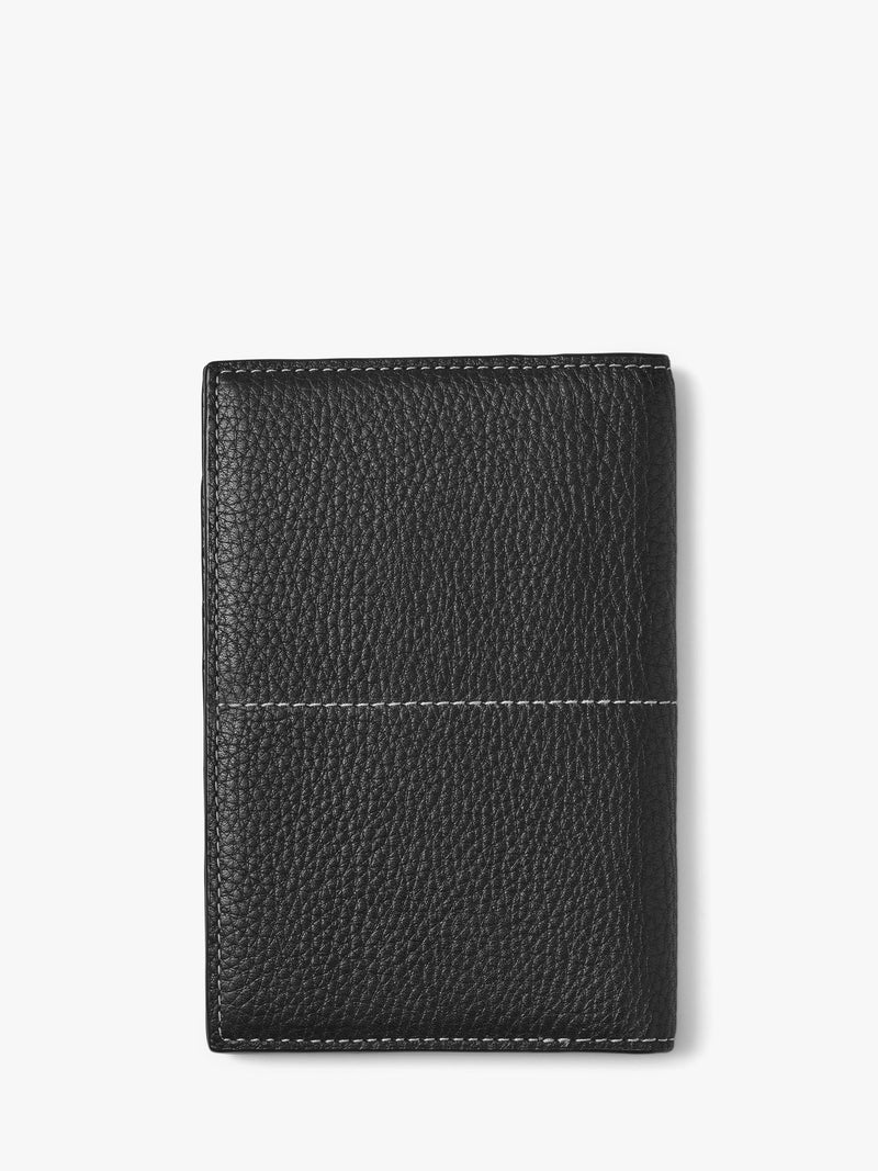 Aspinal of London Hudson black leather passport cover (British brand)