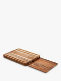 Tramontina teak wood slicing board with juice grooves - imported from the UK