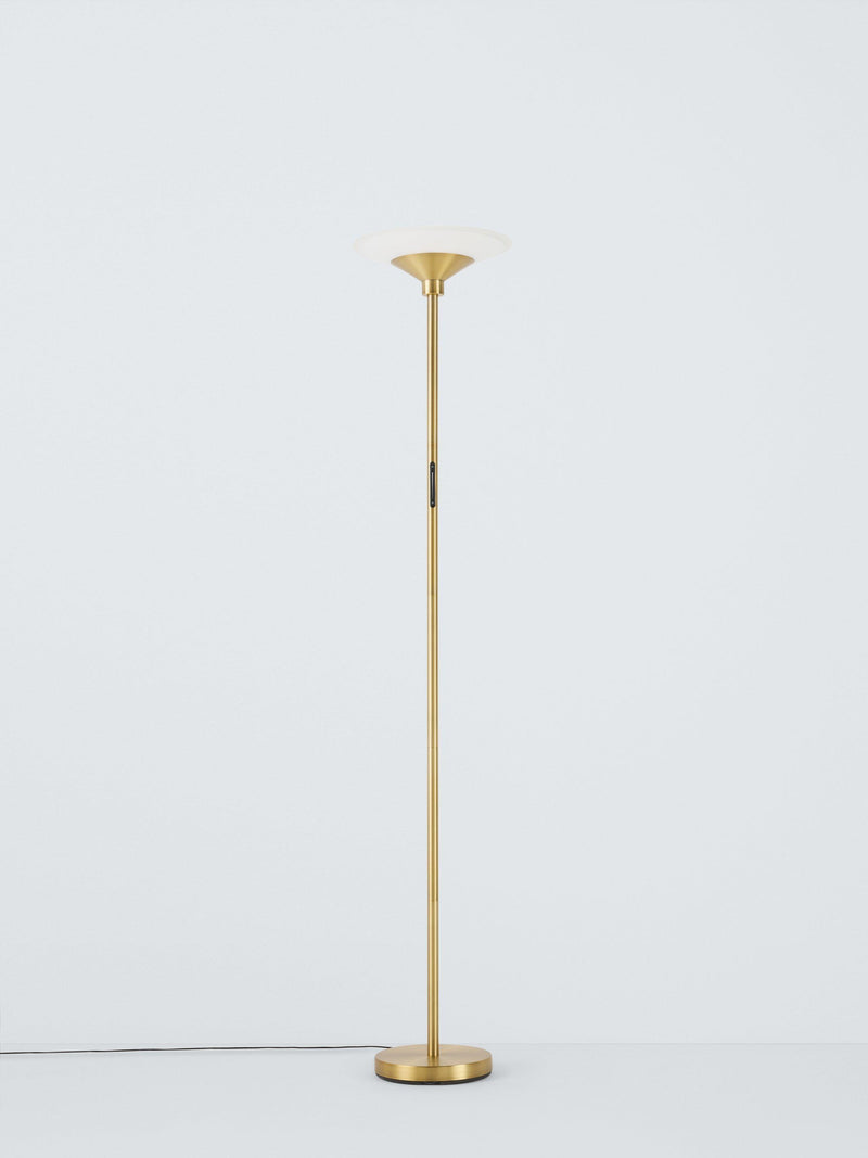 John Lewis LED torchiere floor lamp antique brass, UK version