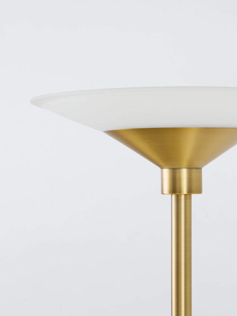 John Lewis LED torchiere floor lamp antique brass, UK version